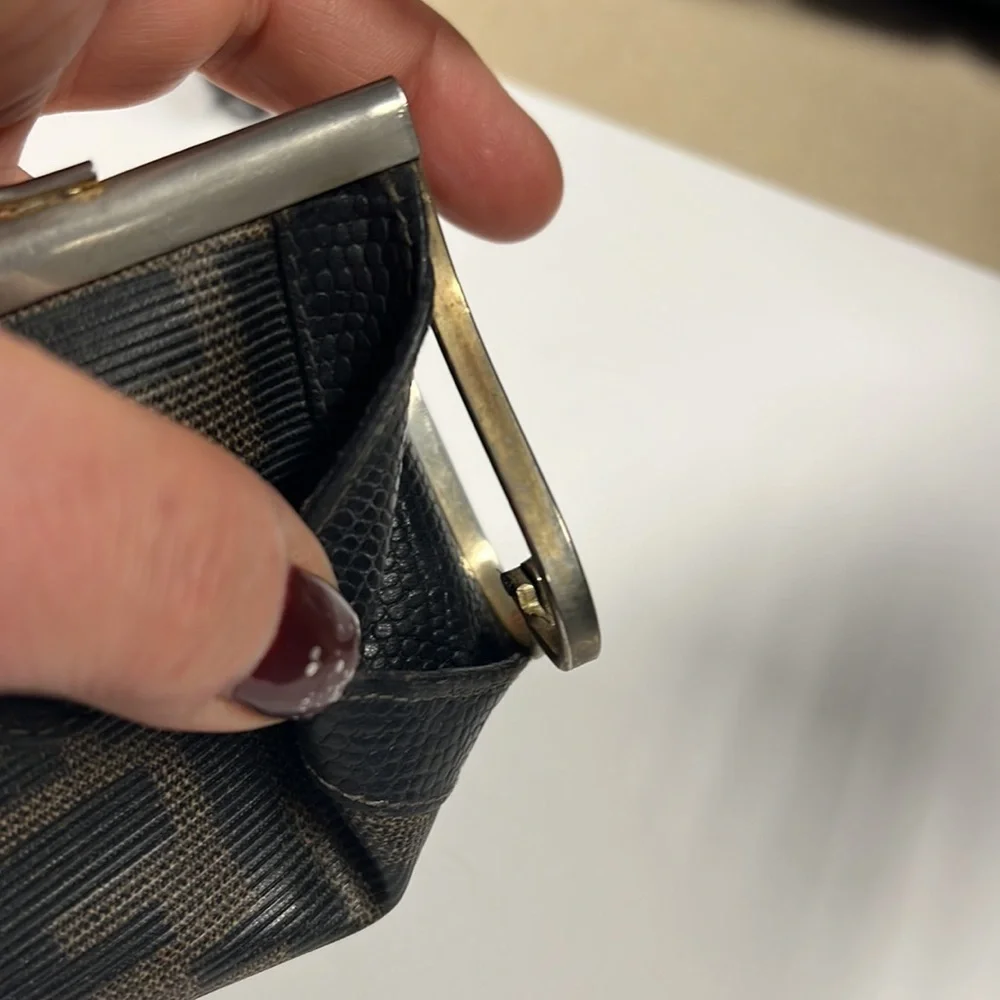 Fendi for Neiman Marcus Vintage Kisslock Wallet Change Purse